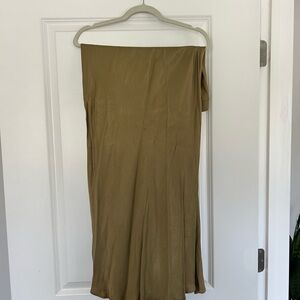 Elegant Olive Green Skirt